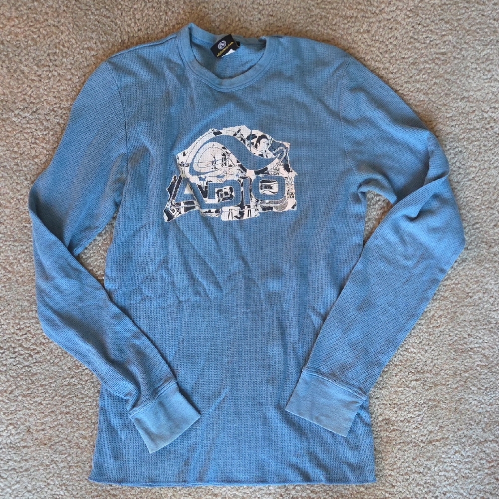 Blue Long Sleeve Graphic Tee
